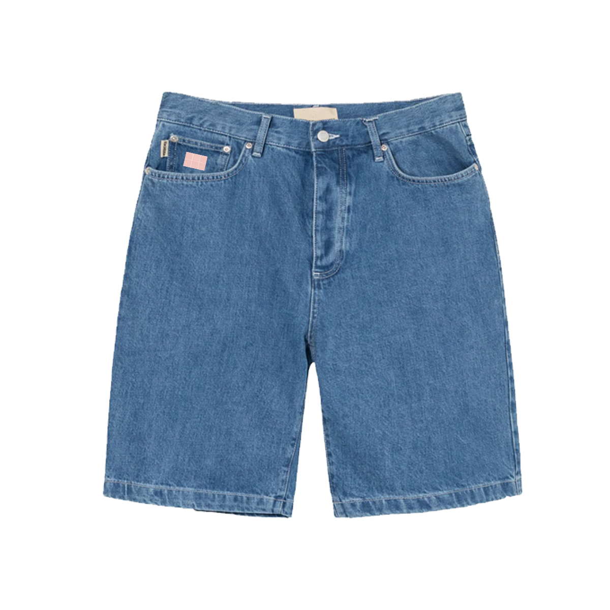 Pink Tile Denim Jorts