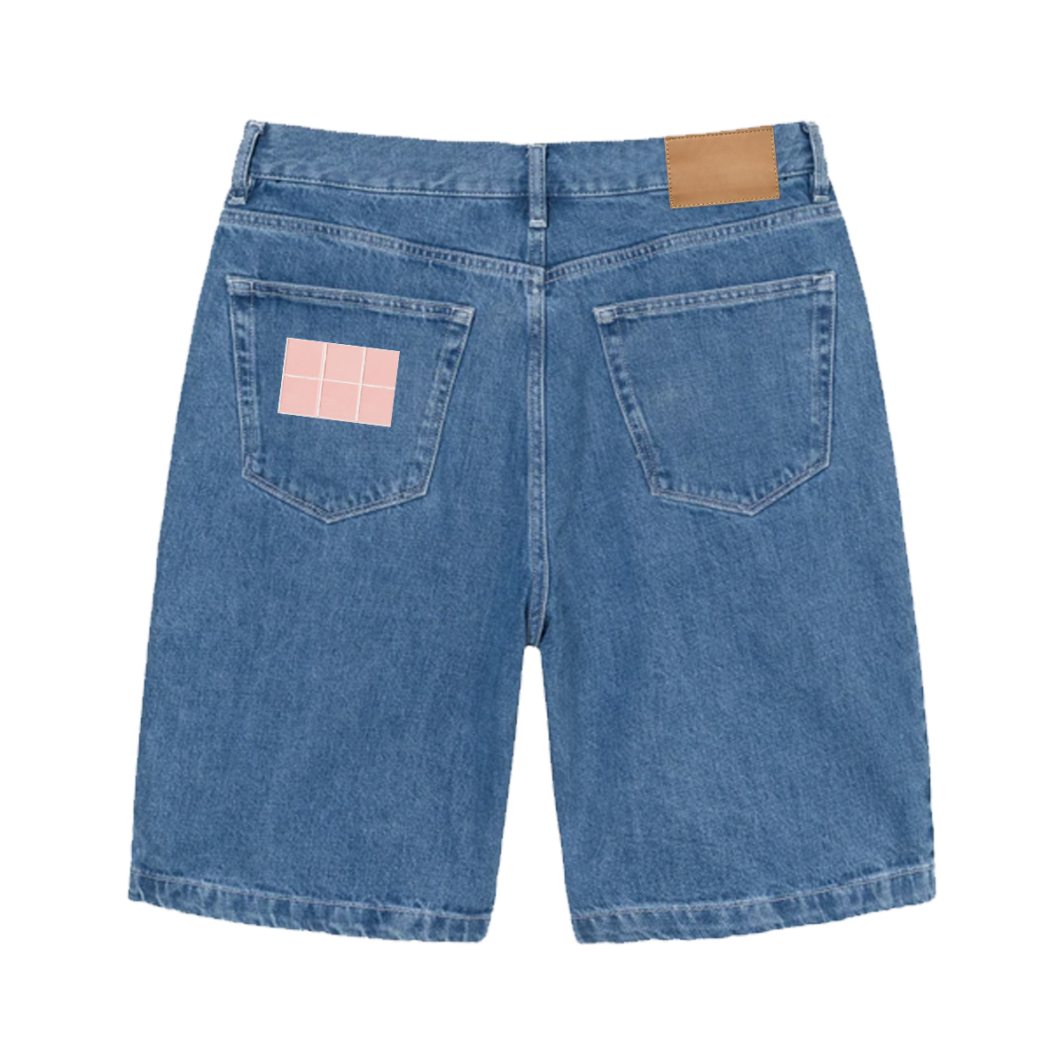 Pink Tile Denim Jorts